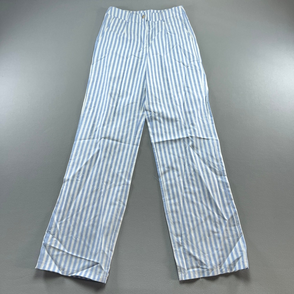 Shein By Poeselle Pants Women XS Multicolor Striped Cotton Straight Leg Bohemian